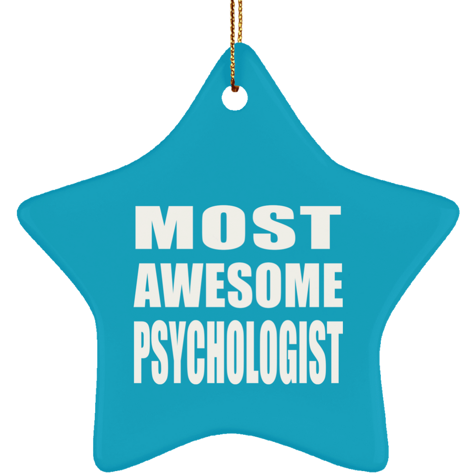 Most Awesome Psychologist - Star Ornament