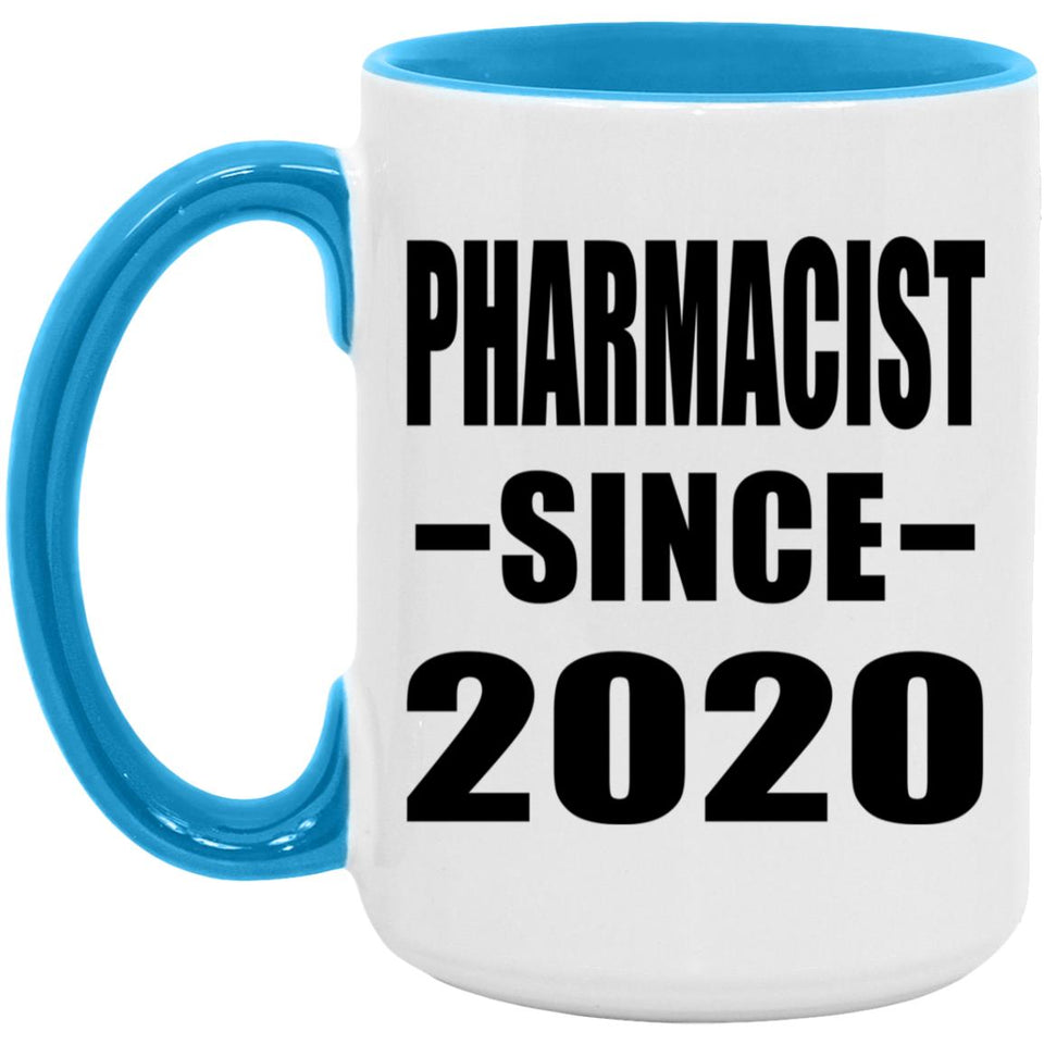 Pharmacist Since 2020 - 15oz Accent Mug Blue