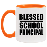 Blessed School Principal - 11oz Accent Mug Orange