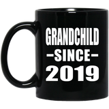 Grandchild Since 2019 - 11oz Coffee Mug Black