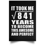 29th Birthday Took Square Root of 841 Years To Awesome - Poster Portrait