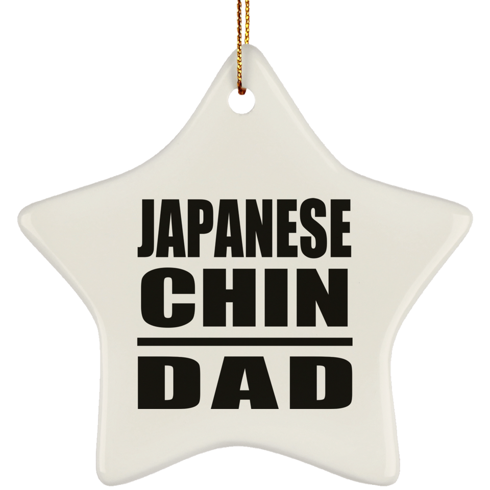 Japanese Chin Dad - Star Ornament
