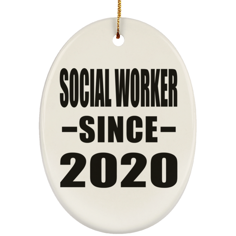 Social Worker Since 2020 - Oval Ornament