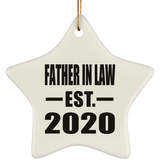 Father In Law Established EST. 2020 - Star Ornament