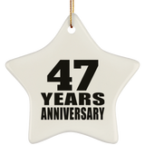 47th Anniversary 47 Years - Star Ornament