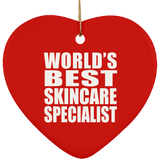 World's Best Skincare Specialist - Heart Ornament