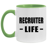 Recruiter Life - 11oz Accent Mug Green