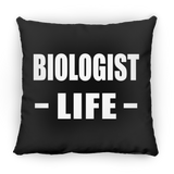 Biologist Life - Throw Pillow Black