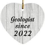 Geologist Since 2022 - Heart Ornament F