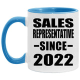 Sales Representative Since 2022 - 11oz Accent Mug Blue
