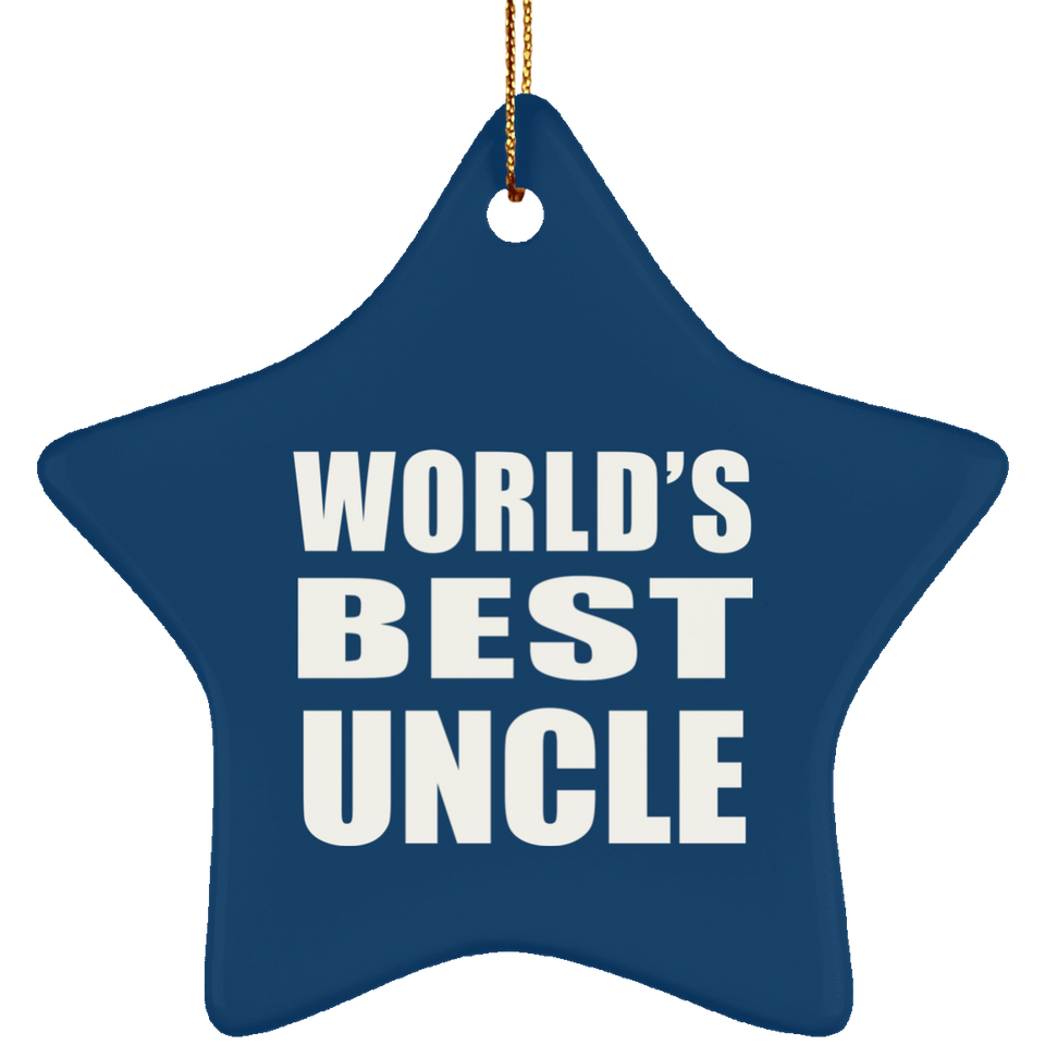 World's Best Uncle - Star Ornament