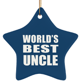 World's Best Uncle - Star Ornament