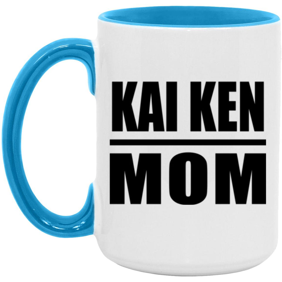 Kai Ken Mom - 15oz Accent Mug Blue