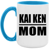 Kai Ken Mom - 15oz Accent Mug Blue