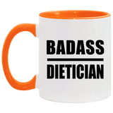 Badass Dietician - 11oz Accent Mug Orange