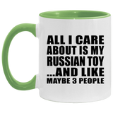 All I Care About Is My Russian Toy - 11oz Accent Mug Green