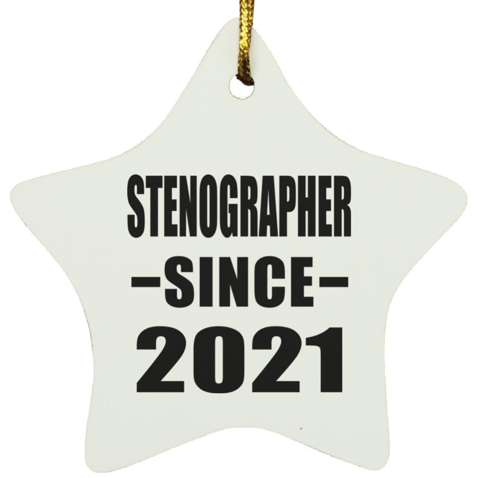 Stenographer Since 2021 - Star Ornament
