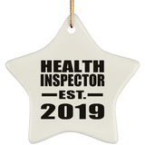 Health Inspector Established EST. 2019 - Star Ornament