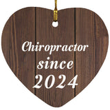 Chiropractor Since 2024 - Heart Ornament D