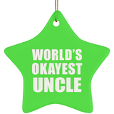 World's Okayest Uncle - Star Ornament