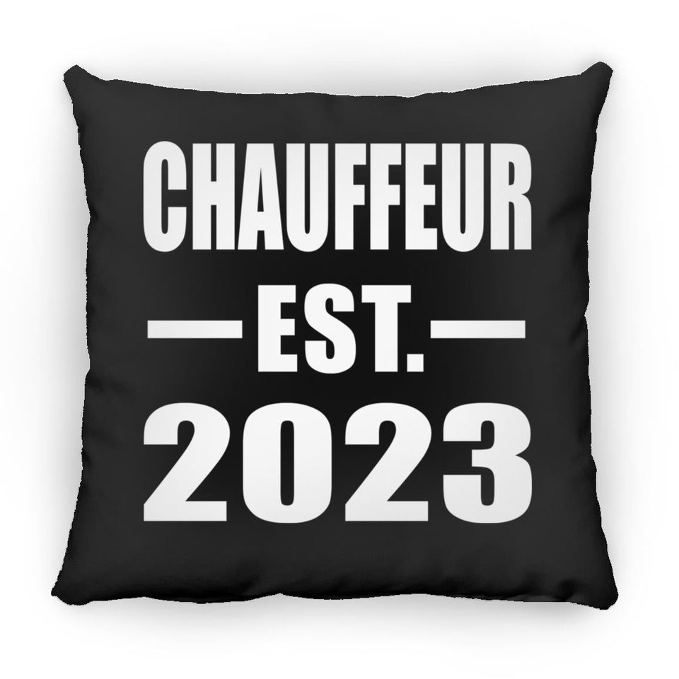 Chauffeur Established EST. 2023 - Throw Pillow Black