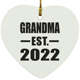 Grandma Established EST. 2022 - Heart Ornament