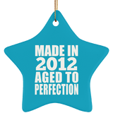 12th Birthday Made In 2012 Aged to Perfection - Star Ornament