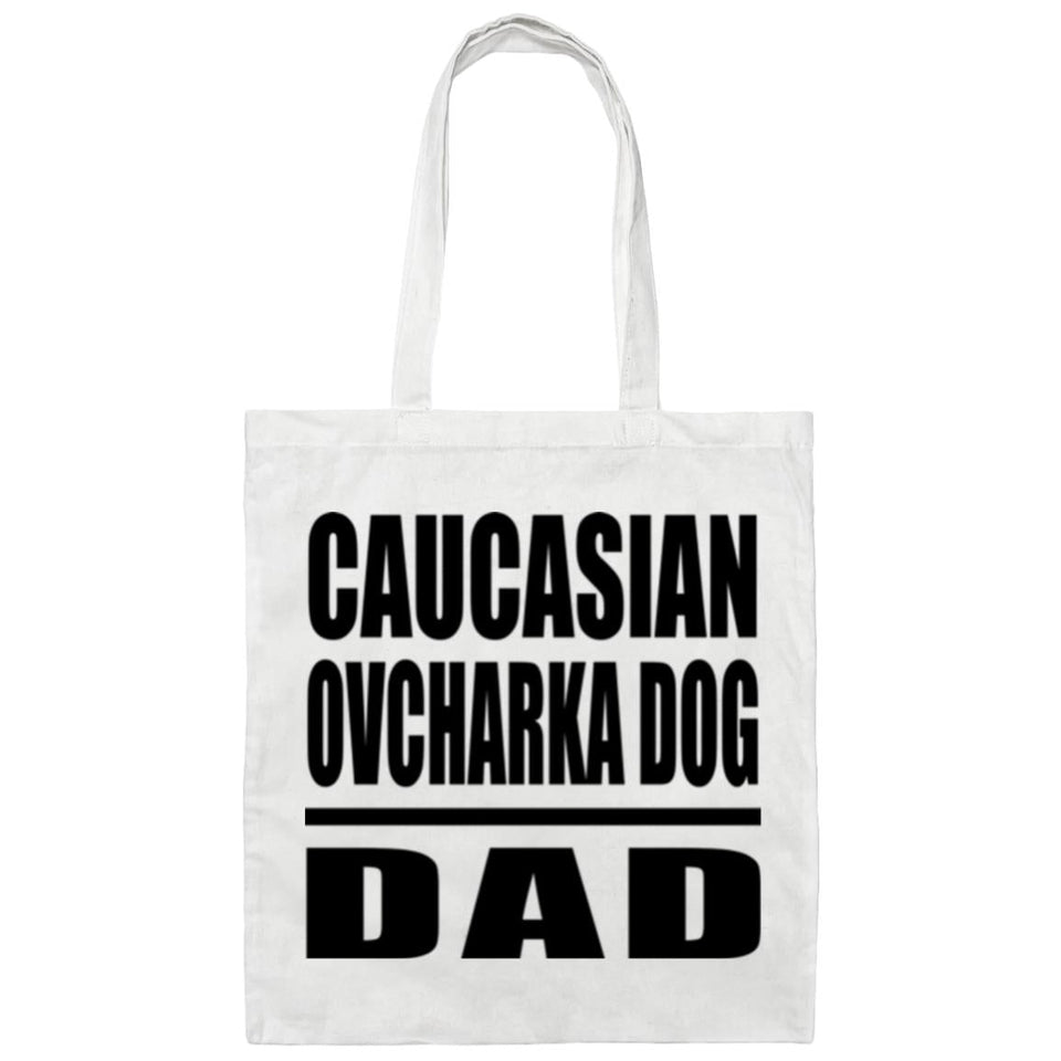 Caucasian Ovcharka Dog Dad - Tote Bag White