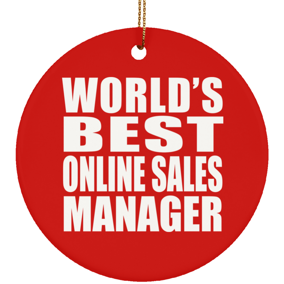 World's Best Online Sales Manager - Circle Ornament