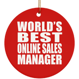 World's Best Online Sales Manager - Circle Ornament