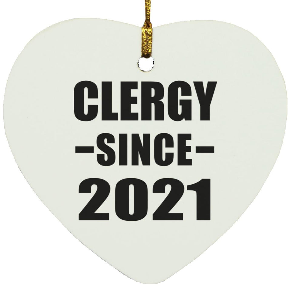 Clergy Since 2021 - Heart Ornament