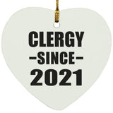 Clergy Since 2021 - Heart Ornament