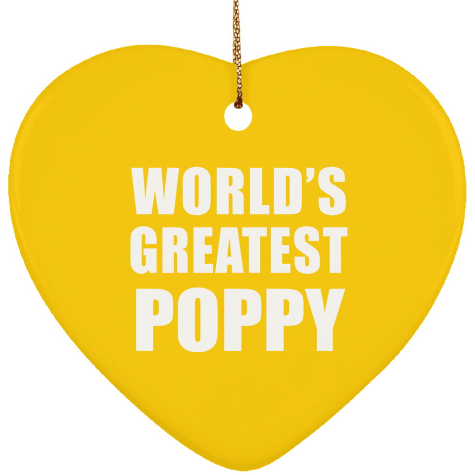 World's Greatest Poppy - Heart Ornament