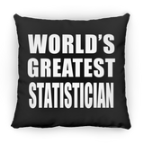 World's Greatest Statistician - Throw Pillow Black