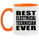Best Electrical Technician Ever - 11oz Accent Mug Orange