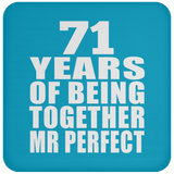 71st Anniversary 71 Years Of Being Mr Perfect - Drink Coaster