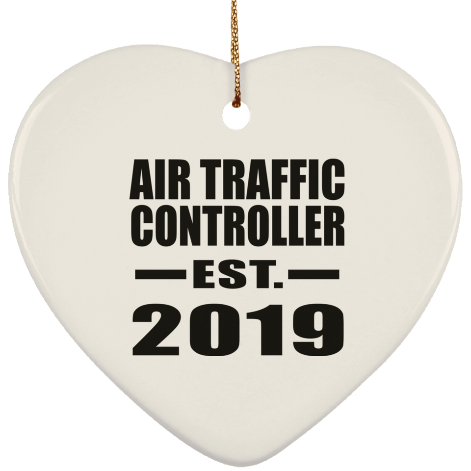 Air Traffic Controller Established EST. 2019 - Heart Ornament