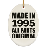 29th Birthday Made in 1995 All Parts Original - Oval Ornament