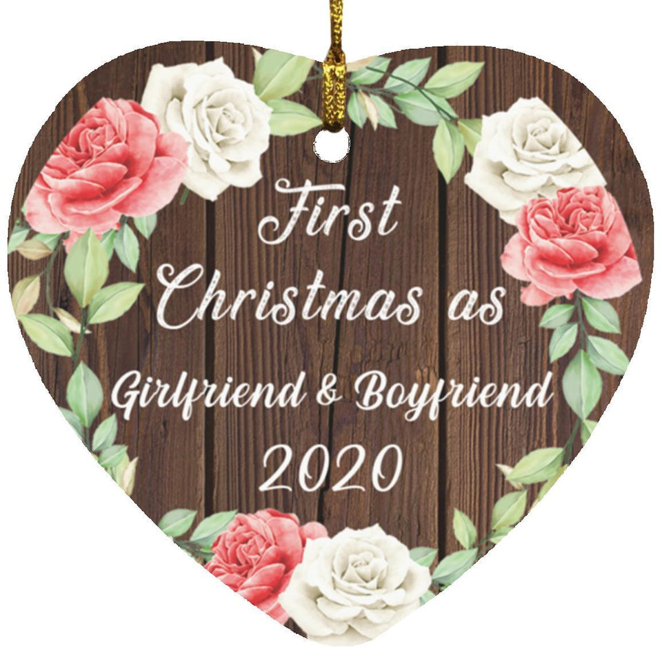 First Christmas As Girlfriend & Boyfriend 2020 - Heart Ornament A