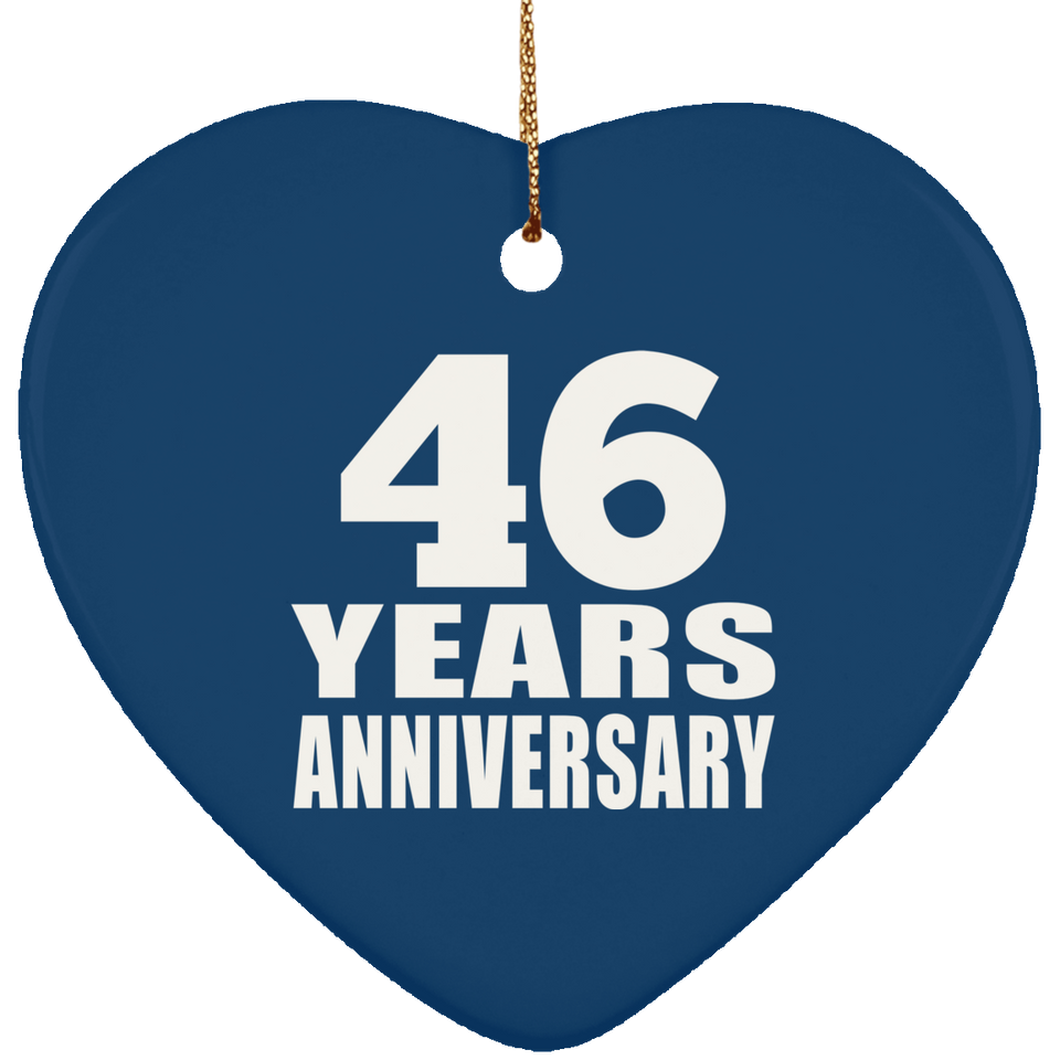 46th Anniversary 46 Years - Heart Ornament