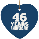 46th Anniversary 46 Years - Heart Ornament