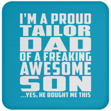 Proud Tailor Dad Of Awesome Son - Drink Coaster
