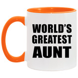 World's Greatest Aunt - 11oz Accent Mug Orange