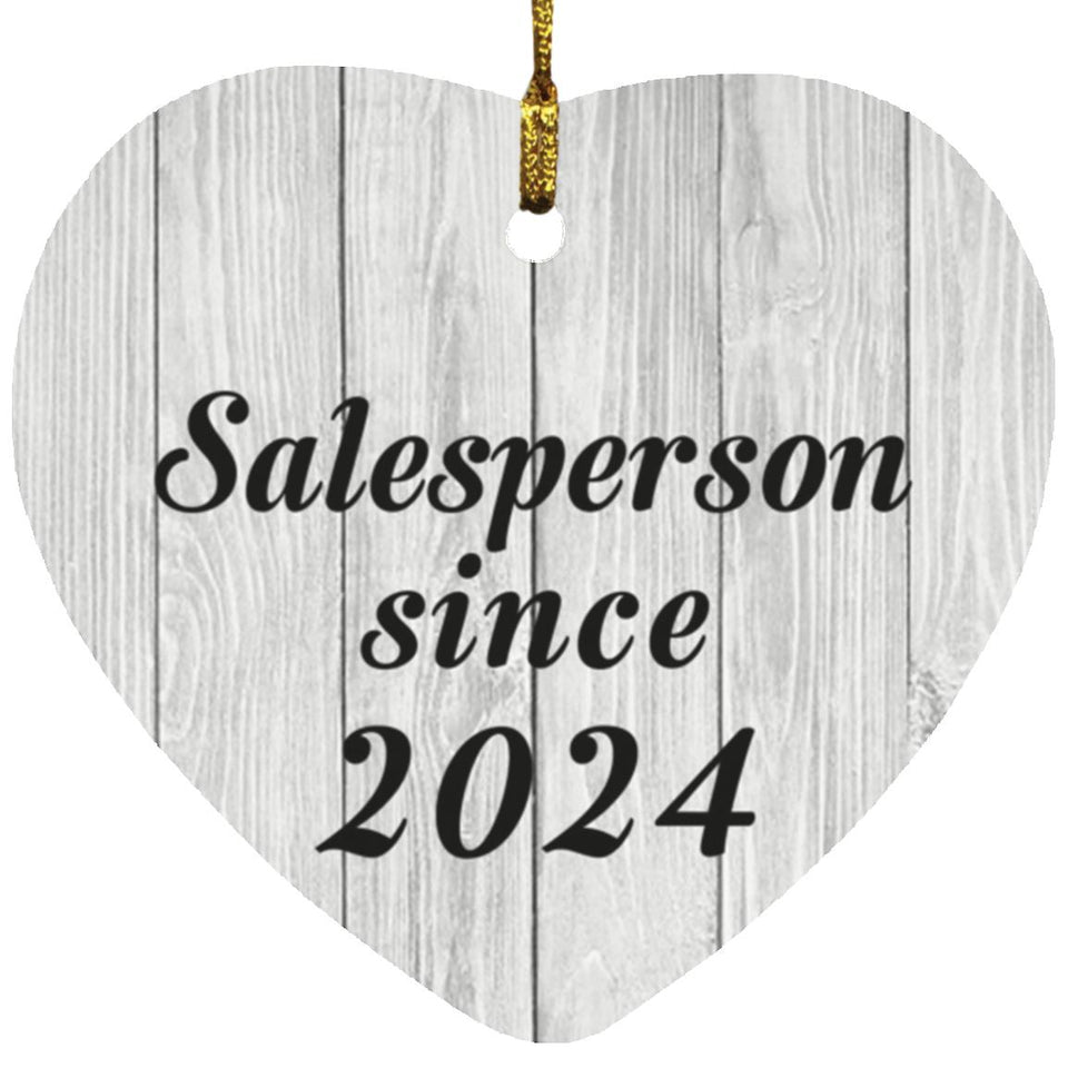 Salesperson Since 2024 - Heart Ornament F