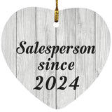 Salesperson Since 2024 - Heart Ornament F