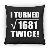 82nd Birthday I Turned Square Root of 1681 Twice - Throw Pillow Black