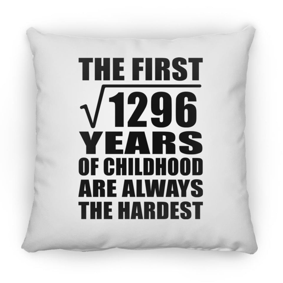 36th Birthday Square Root of 1296 Years of Childhood - Throw Pillow