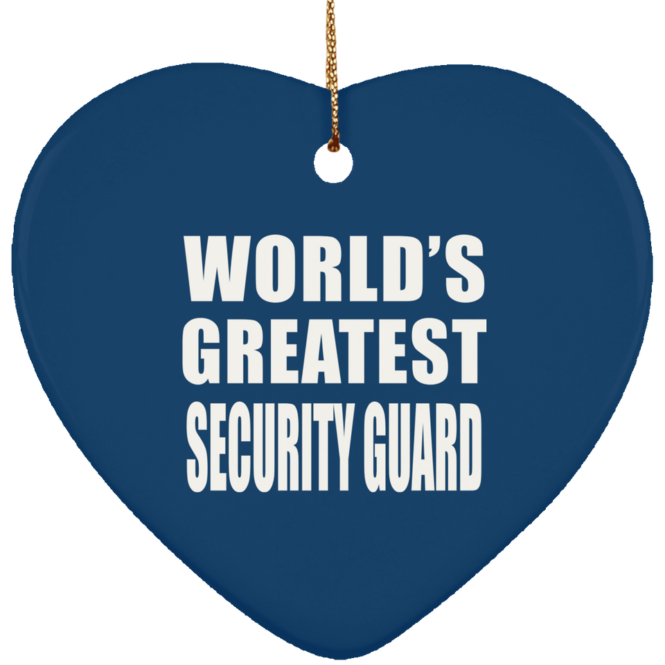 World's Greatest Security Guard - Heart Ornament