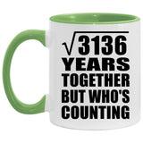 56th Anniversary Square Root of 3136 Years Who's Counting - 11oz Accent Mug Green
