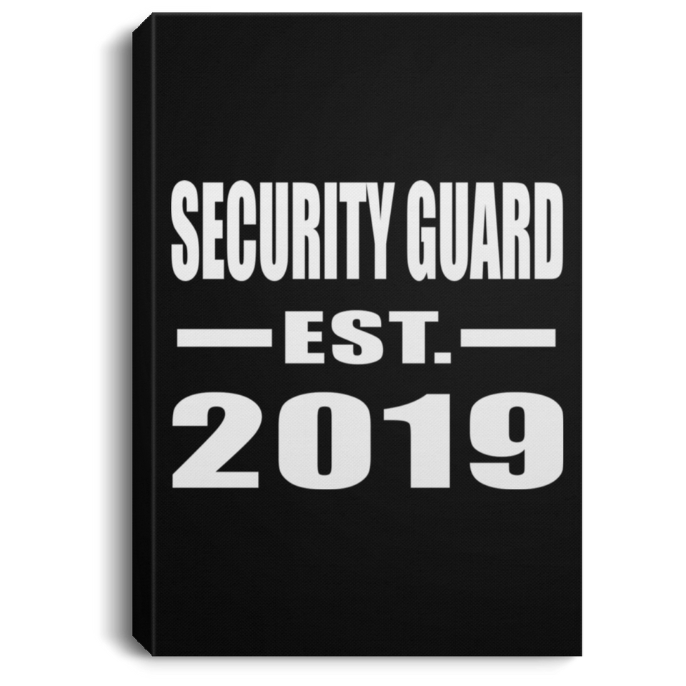 Security Guard Established EST. 2019 - Canvas Portrait